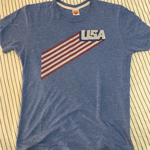 HOMAGE USA Light Blue T-Shirt - Picture 2 of 3